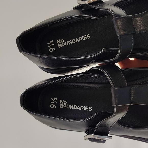 No Boundaries T-Strap Black Mary Jane Shoes Woman's Size 9.5 - Picture 6 of 8